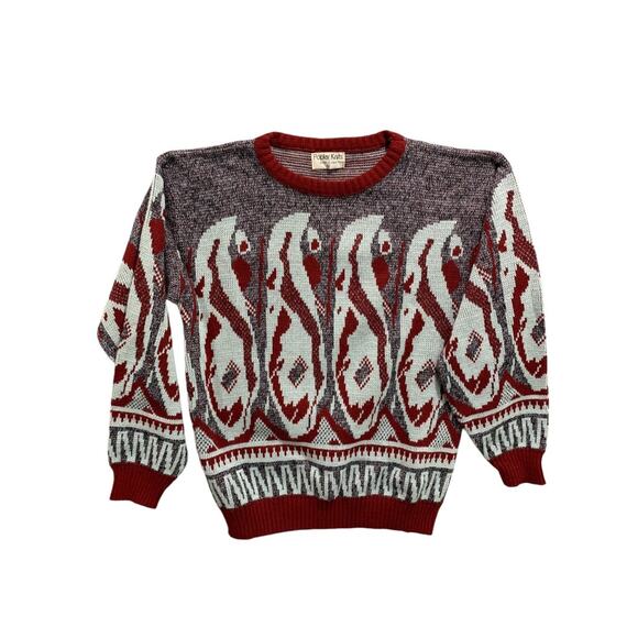 Medium Poplar Knits Mens Vintage 1980s Pullover Pattern Sweater USA - Picture 1 of 6